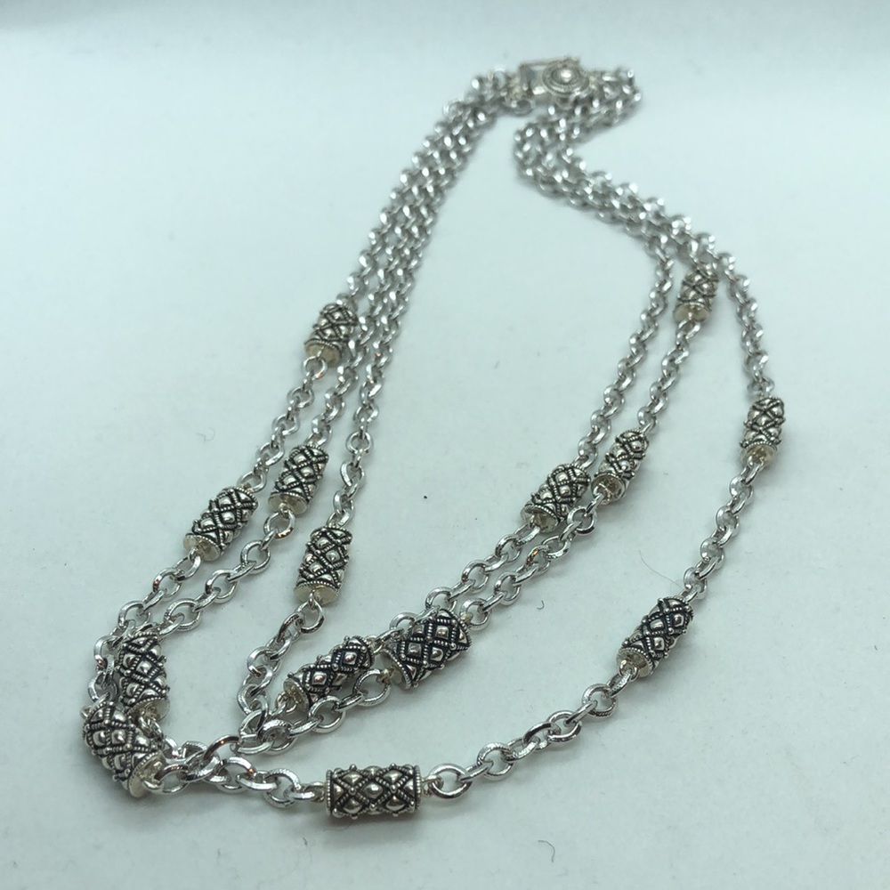 Judith Jack Heavy Sterling Silver necklace .